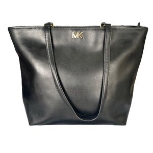 Michael Kors Womens Mott Medium Black Leather Tote w/ original dust bag - EUC